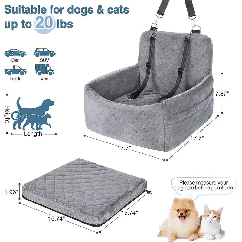 Washable Pet Safety Car Seat