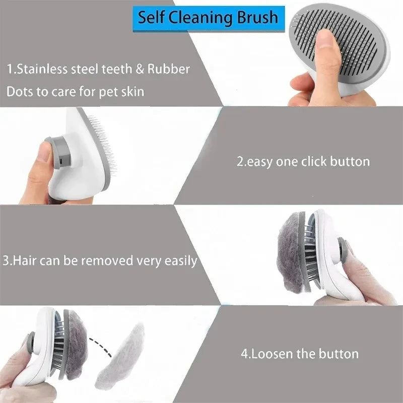 Self-Cleaning Pet Brush Comb