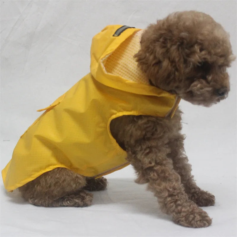 Dog Raincoat Waterproof Hoodie Jacket 