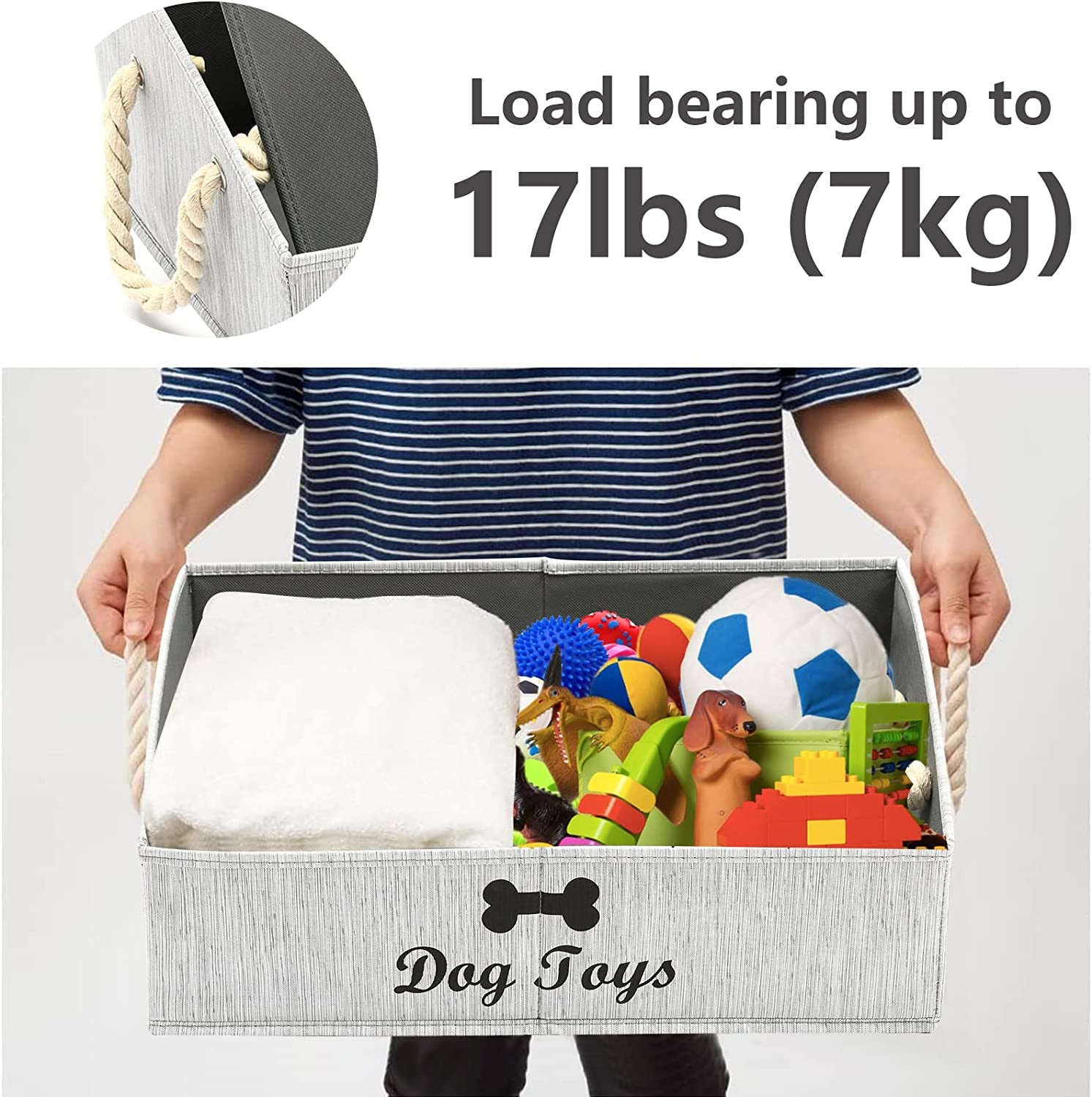 Foldable Dog Toy Storage Bin
