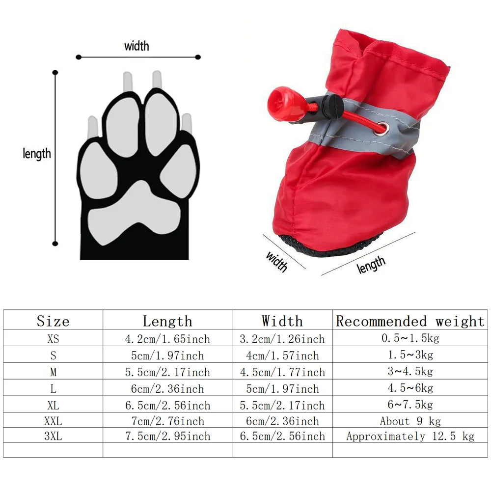 Waterproof Reflective Dog Shoes