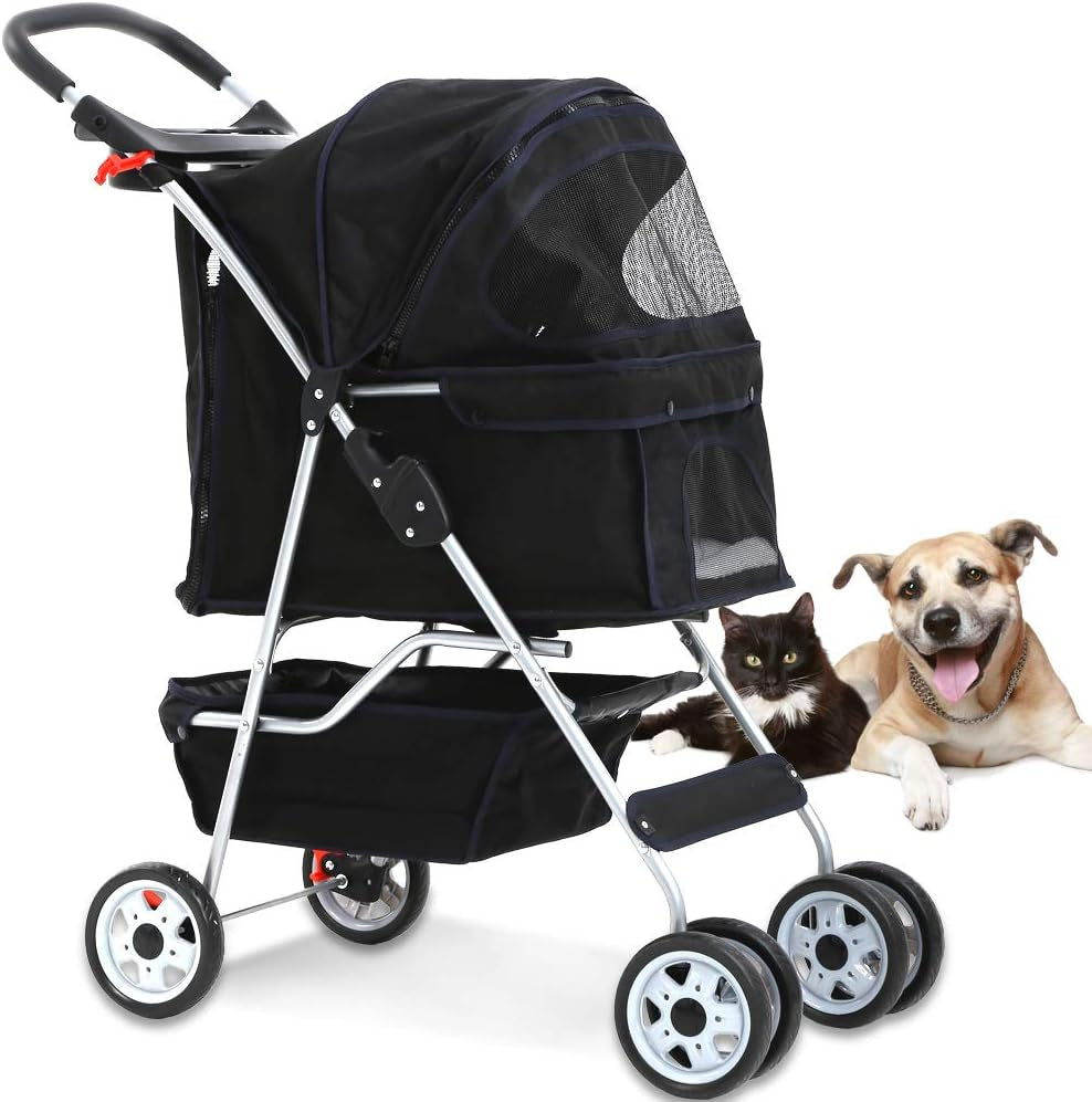 4-Wheel Pet Stroller Carrier